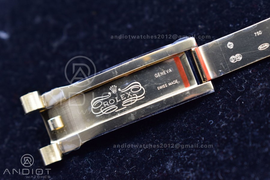 DayDate 40 YG GMF Plated 904L Steel Checked Dial Crystal Markers On President Bracelet A2836 V2