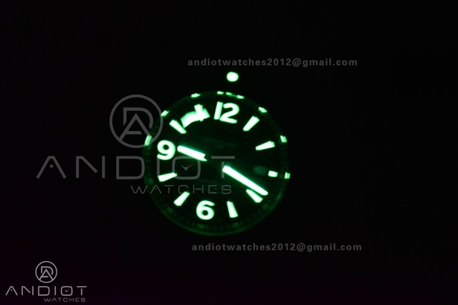 Superocean Automatic 44 TF 1:1 Best Edition Black Dial Black Bezel on Black Rubber Strap A2824