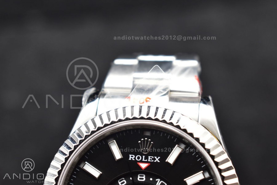 Skydweller SS TWF Best Edition Black Dial on SS Bracelet A23J