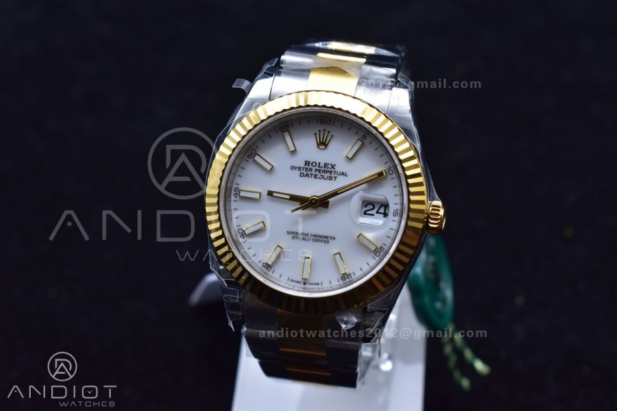 DateJust 41 126333 904L SS/YG VSF 1:1 Best Edition White Dial on Oyster Bracelet VS3235