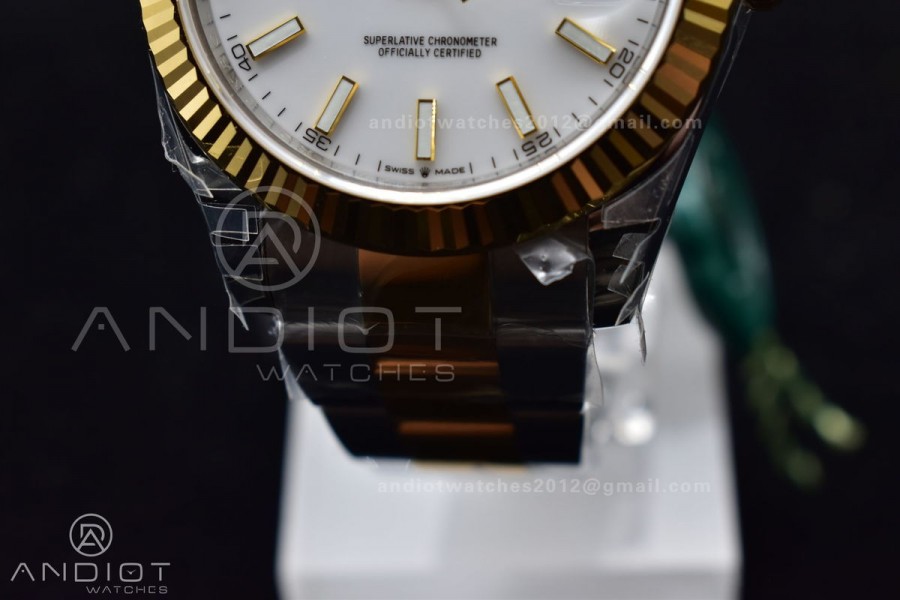 DateJust 41 126333 904L SS/YG VSF 1:1 Best Edition White Dial on Oyster Bracelet VS3235