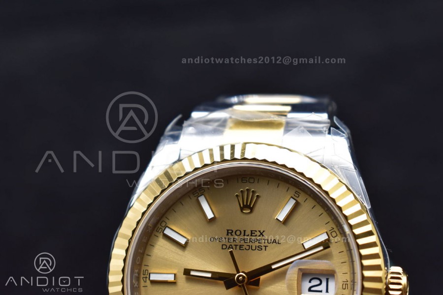 DateJust 41 126333 904L SS/YG VSF 1:1 Best Edition YG Dial on Oyster Bracelet VS3235
