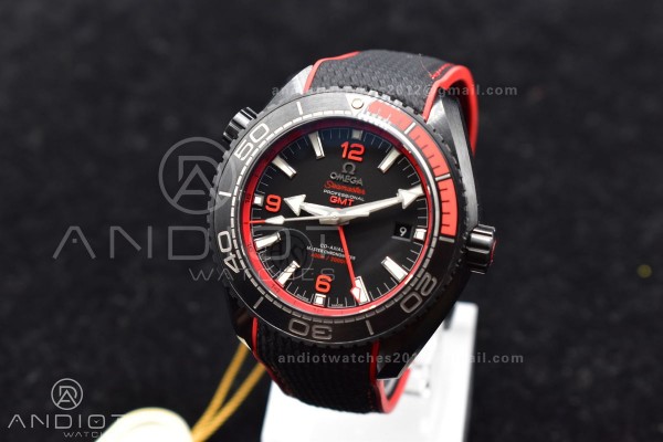 Planet Ocean 45.5mm Deep Black red Real Ceramic VS...