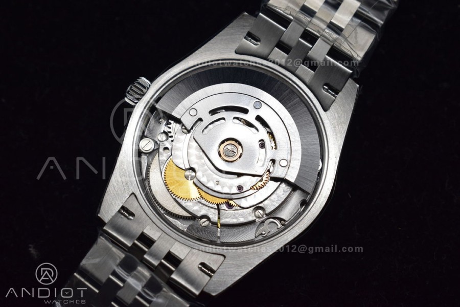 DateJust 31 Ladies 278289 WF 316L Steel Green Dial Stick Markers on President Syle Bracelet