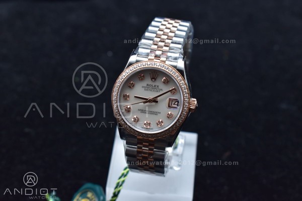 DateJust 31 Ladies 278289 WF RG 316L Steel Silver ...