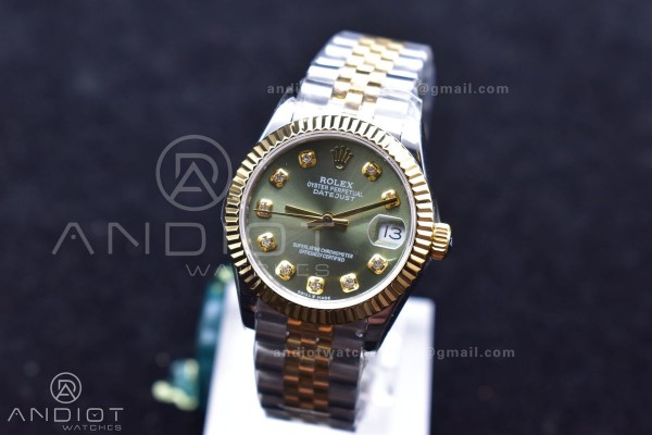 DateJust 31 Ladies 278289 WF 316L Steel Green Dial...