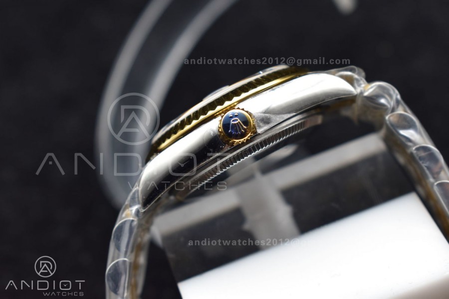 DateJust 31 Ladies 278289 WF 316L Steel Green Dial Fluted Bezel and Markers on President Syle Bracelet