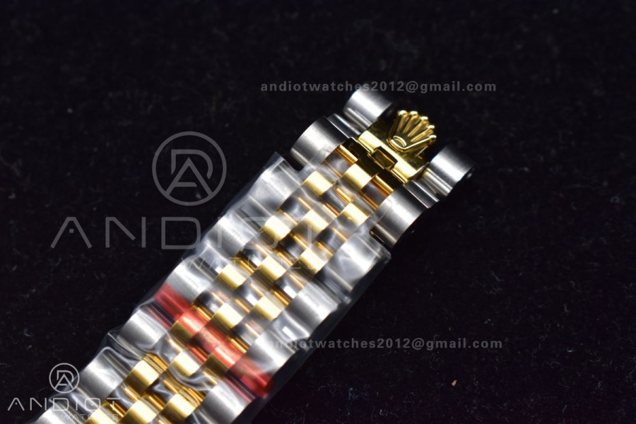 DateJust 31 Ladies 278289 WF 316L Steel Green Dial Fluted Bezel and Markers on President Syle Bracelet
