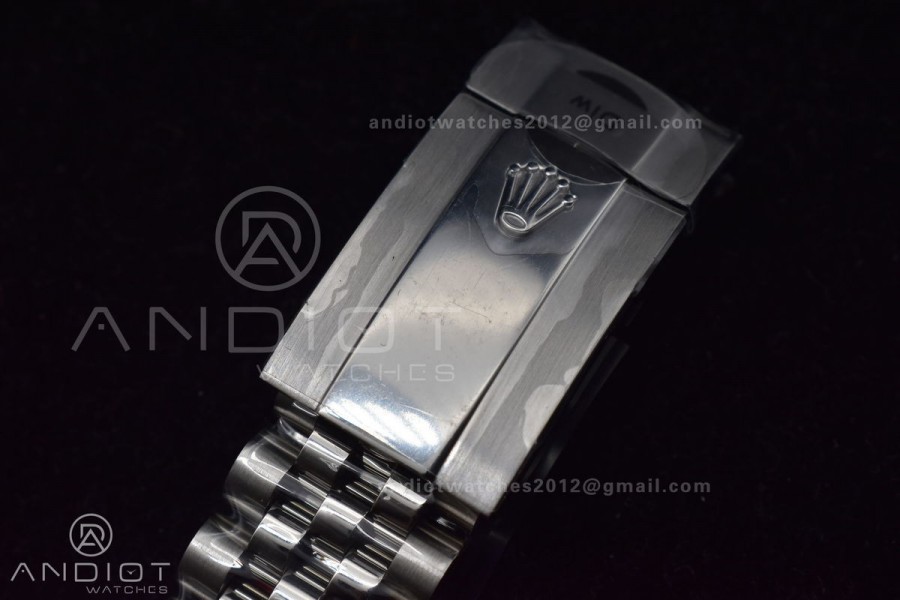 DateJust 41 126334 DIWF 1:1 Best Edition 904L Steel Black Stick Dial on Jubilee Bracelet SA3235