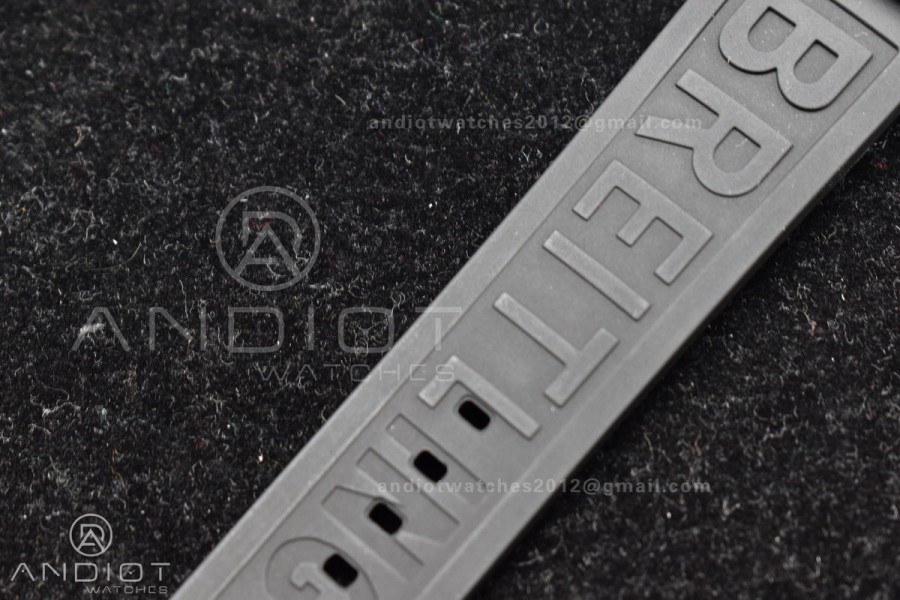 Superocean Automatic 44 TF 1:1 Best Edition Black Dial Black Bezel On Black Rubber Strap A2824