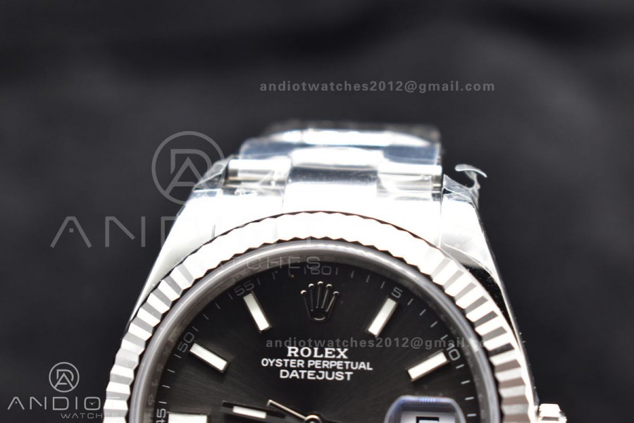 DateJust 41 126334 904L SS VSF 1:1 Best Edition Grey Dial on Oyster Bracelet VS3235