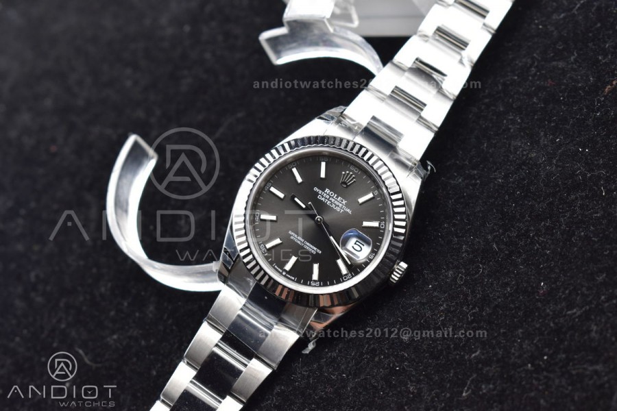 DateJust 41 126334 904L SS VSF 1:1 Best Edition Grey Dial on Oyster Bracelet VS3235