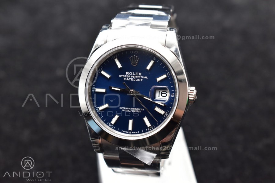 DateJust 41 126300 904L SS VSF 1:1 Best Edition Blue Dial on Oyster Bracelet VS3235