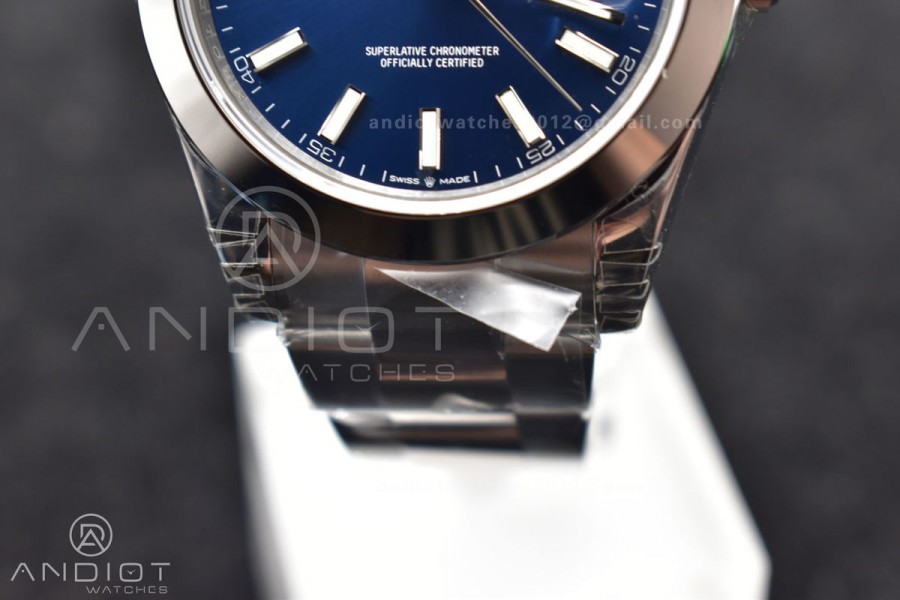 DateJust 41 126300 904L SS VSF 1:1 Best Edition Blue Dial on Oyster Bracelet VS3235