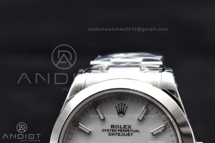 DateJust 41 126330 904L SS VSF 1:1 Best Edition White Dial on Oyster Bracelet VS3235