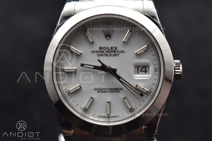 DateJust 41 126330 904L SS VSF 1:1 Best Edition White Dial on Oyster Bracelet VS3235