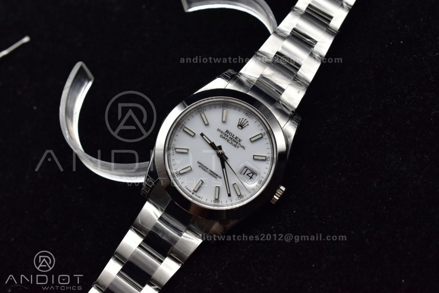 DateJust 41 126330 904L SS VSF 1:1 Best Edition White Dial on Oyster Bracelet VS3235