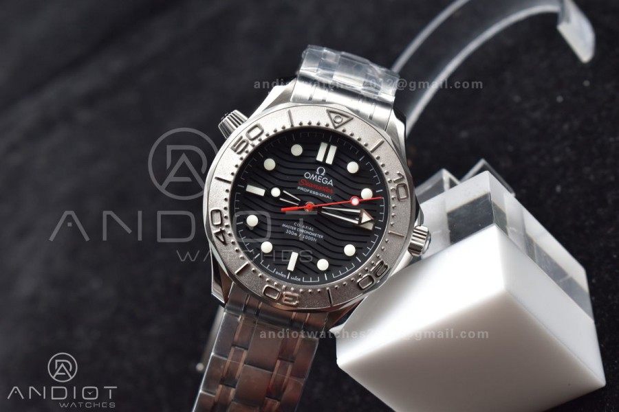 Seamaster Diver 300M VSF 1:1 Best Edition Black Ceramic Black Dial On SS Bracelet A8800