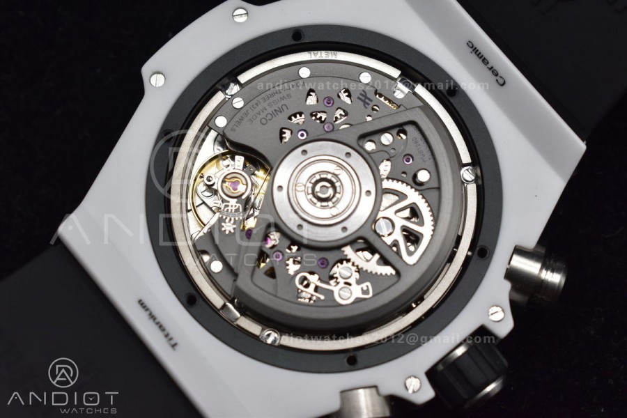 Big Bang Unico White Ceramic ZF 1:1 Best Edition Skeleton Dial on White Rubber Strap A1280