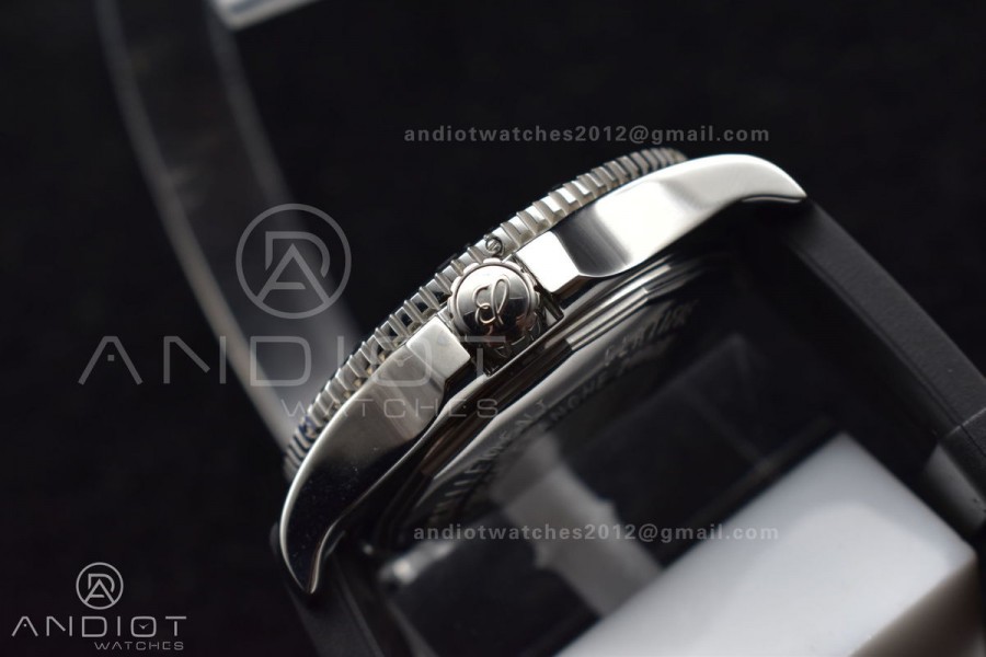 Superocean Automatic 44 BLSF 1:1 Best Edition Black Dial And Bezel With Orange Rehaut On Black Rubber Strap A2824