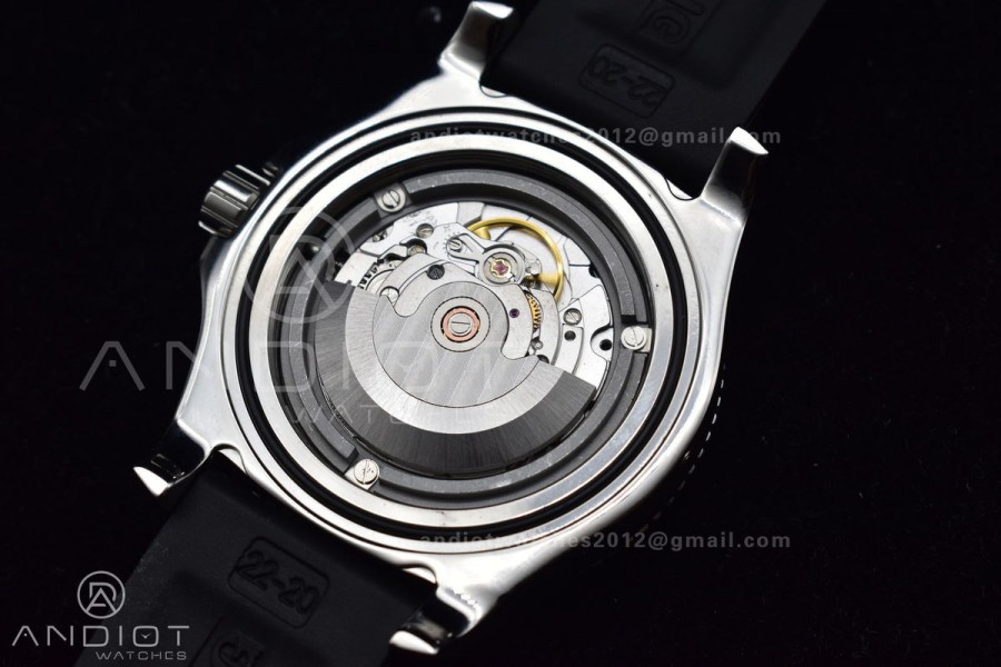 Superocean Automatic 44 BLSF 1:1 Best Edition Black Dial And Bezel With Orange Rehaut On Black Rubber Strap A2824