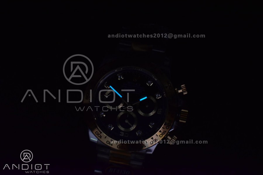 Daytona 116503 BTF 1:1 Best Edition 904L SS Case and Bracelet Black Diamonds Dial SA4130