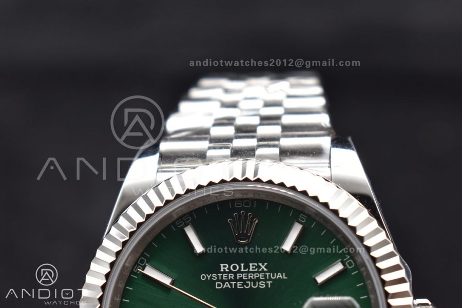 DateJust 41 126334 DIWF 1:1 Best Edition 904L Steel Green Sundust Dial on Jubilee Bracelet SA3235