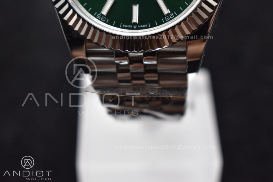 DateJust 41 126334 DIWF 1:1 Best Edition 904L Steel Green Sundust Dial on Jubilee Bracelet SA3235
