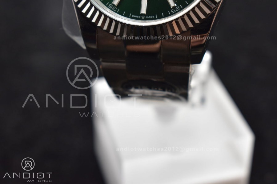 DateJust 41 126334 DIWF 1:1 Best Edition 904L Steel Green Sundust Dial on Oyster Bracelet SA3235