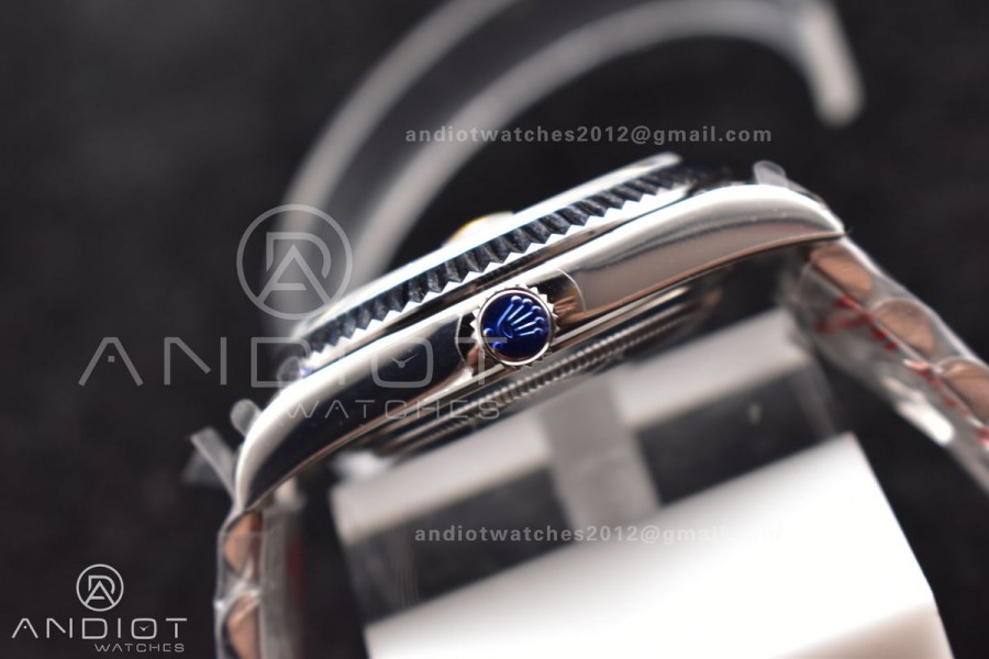 DayDate 40 SS GMF 904L Steel Iced Blue Dial Arabic Markers on President Bracelet A3255 V2