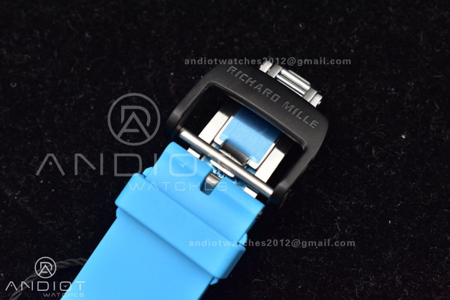 RM035-02 KUF Best Edition Skeleton Dial Red on Blue Rubber Strap MIYOTA8215 