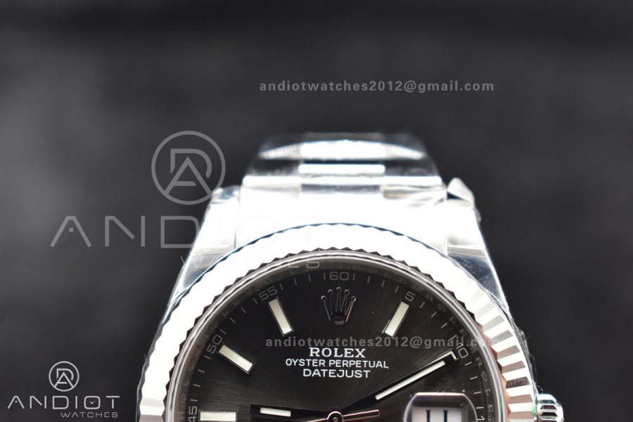 DateJust 41 126334 904L SS VSF 1:1 Best Edition Grey Dial on Oyster Bracelet VS3235