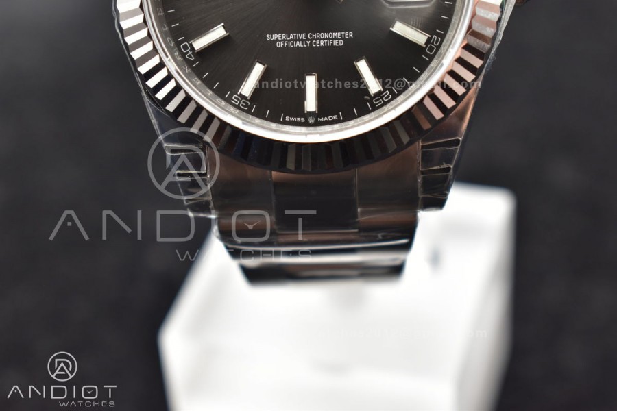 DateJust 41 126334 904L SS VSF 1:1 Best Edition Grey Dial on Oyster Bracelet VS3235