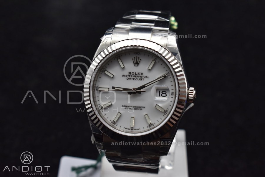 DateJust 41 126334 904L SS VSF 1:1 Best Edition White Dial on Oyster Bracelet VS3235