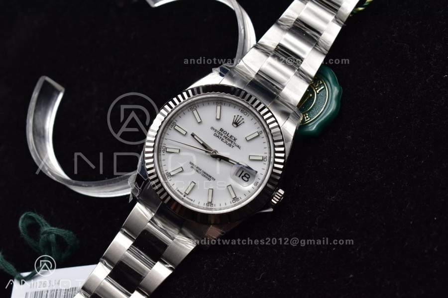 DateJust 41 126334 904L SS VSF 1:1 Best Edition White Dial on Oyster Bracelet VS3235