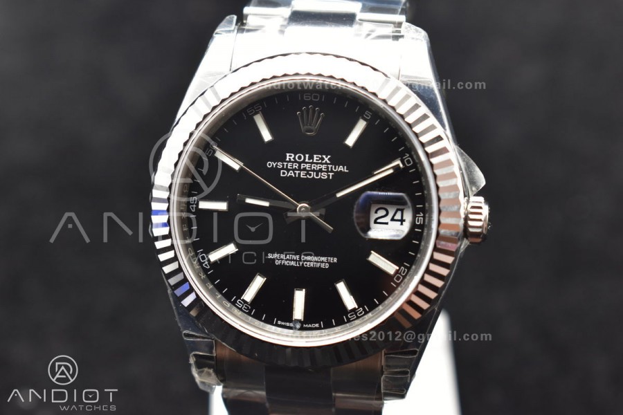 DateJust 41 126334 904L SS VSF 1:1 Best Edition Black Dial on Oyster Bracelet VS3235