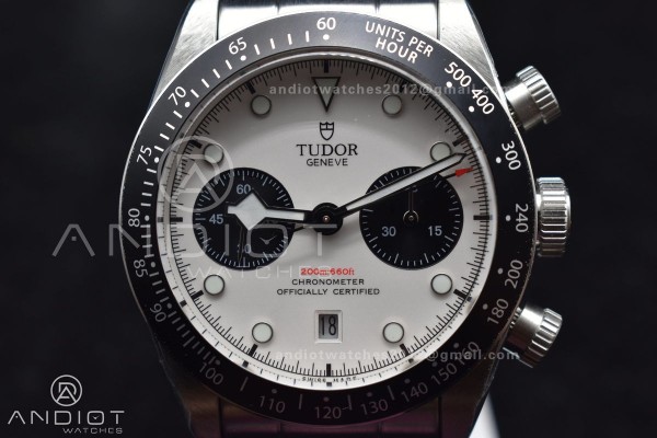 Black Bay Chrono SS TWS 1:1 Best Edition White Dia...