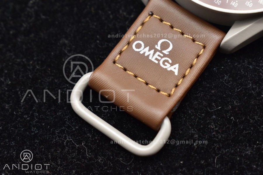 Swatch X Omega Bioceramic Moonwatch Mission To Saturn On Nylon Strap Quartz