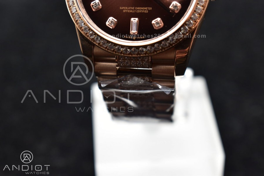 DayDate 36 RG BPF Best Version On President Bracelet A2836 V2