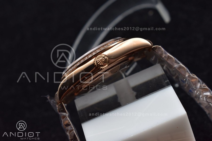 DayDate 36 RG BPF Best Version On President Bracelet A2836 V2