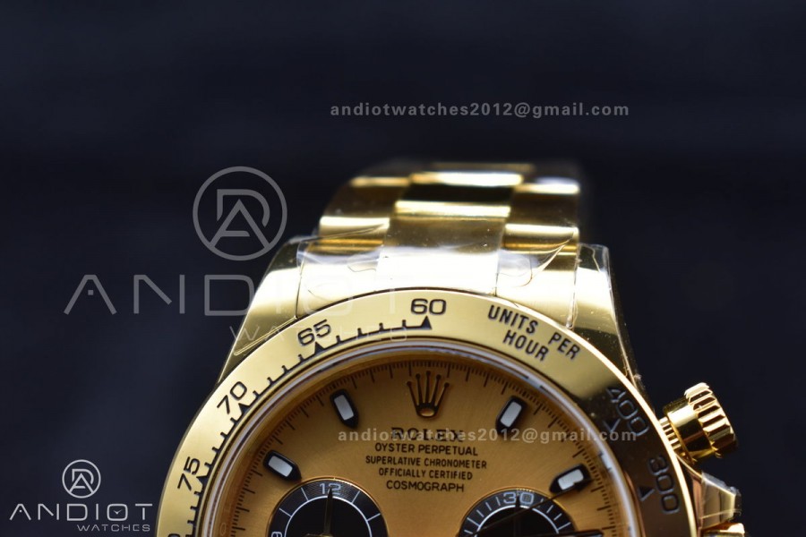 Daytona 116508 BTF 1:1 Best Edition YG/Black Dial on YG Bracelet SA4130