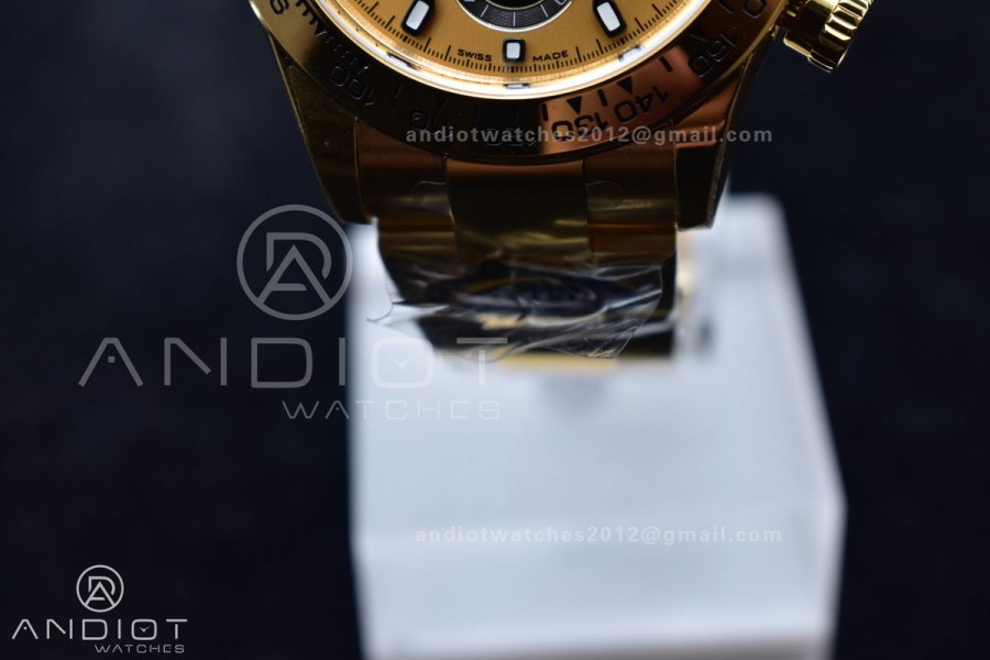 Daytona 116508 BTF 1:1 Best Edition YG/Black Dial on YG Bracelet SA4130