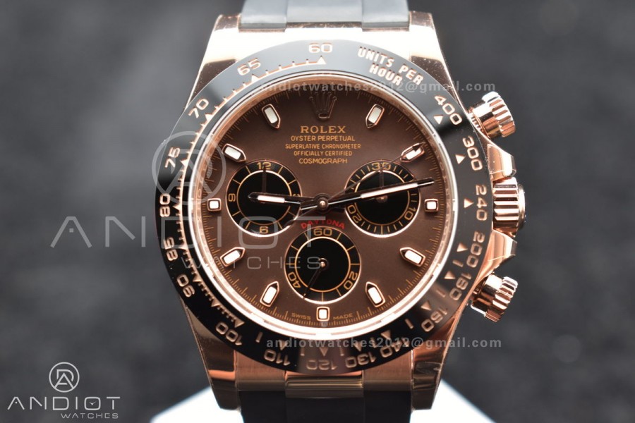 Daytona 116515 BTF 1:1 Best Edition Brown Dial on Oysterflex Rubber Strap SA4130