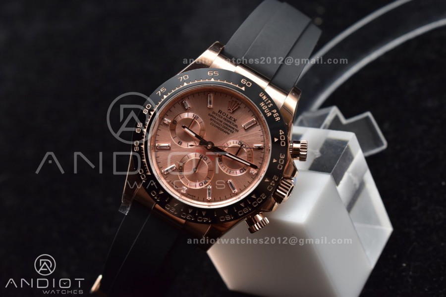 Daytona 116515 BTF 1:1 Best Edition RG Dial on Oysterflex Rubber Strap SA4130