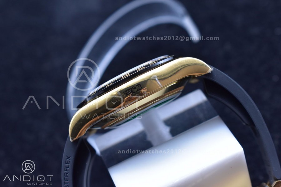 Daytona 116518 BTF 1:1 Best Edition YG Lume Dial on Oysterflex Rubber Strap SA4130