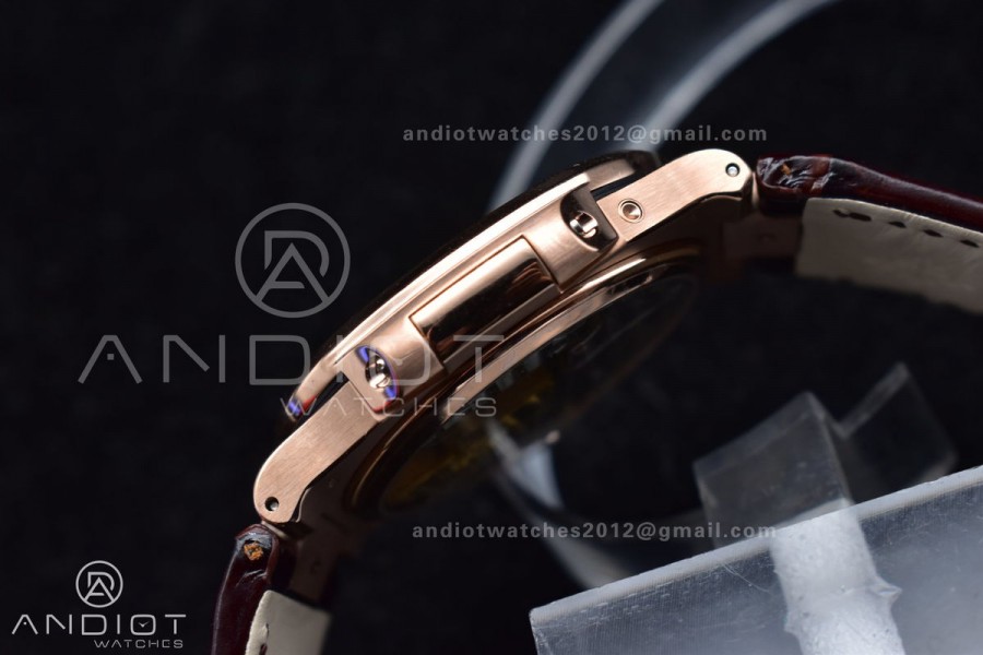Nautilus 5712 SS/RG GRF Best Edition Gray Dial on Brown Croco Strap A23J