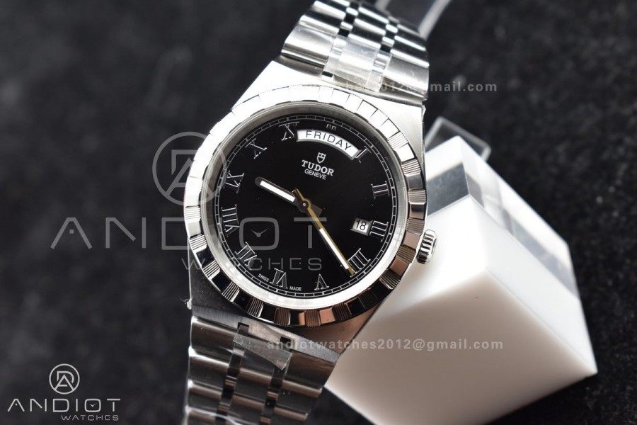 Tudor Royal V7F 1:1 Best Edition Black Dial on SS Strap A2836 