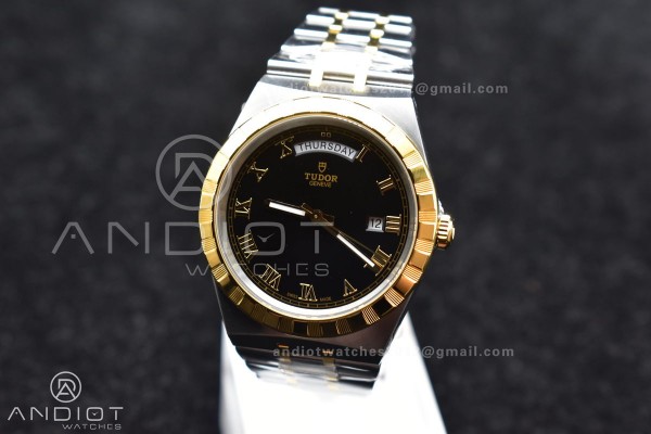 Tudor Royal V7F 1:1 Best Edition Black Dial On YG/...