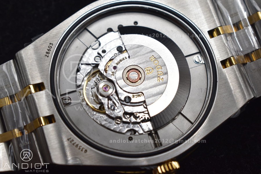 Tudor Royal V7F 1:1 Best Edition Black Dial On YG/SS Strap A2836