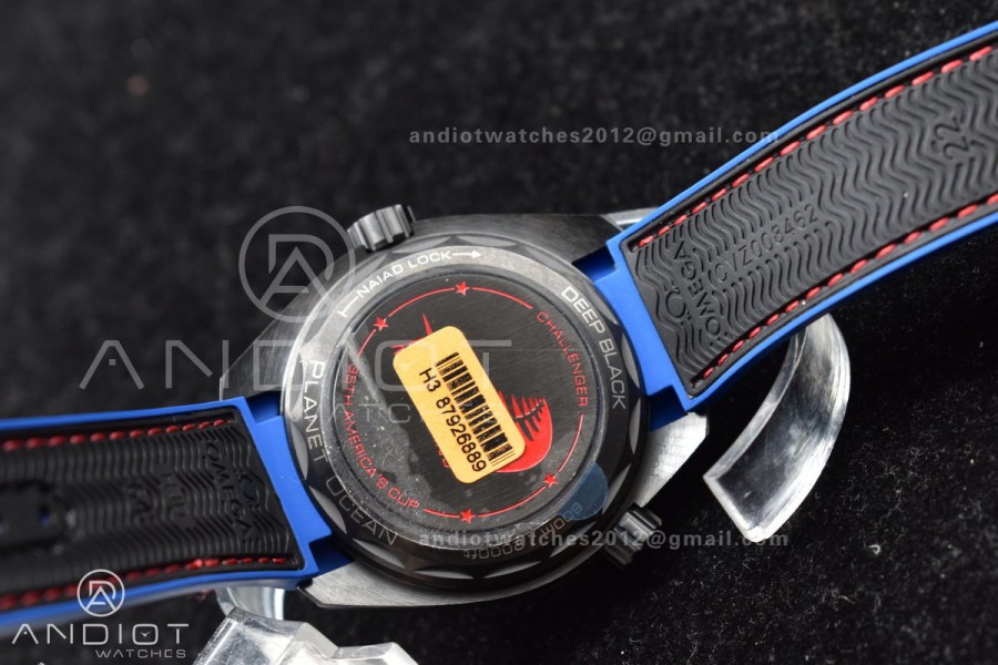 Planet Ocean 45.5mm Deep Black Real Ceramic VSF 1:1 Best Edition on Black Nylon Strap A8906 Super Clone